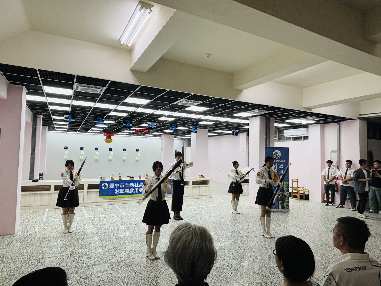 射擊人才銜接再升級! 中市新社高中射擊訓練場正式啟用 11 射擊儀隊歡迎與會來賓 0