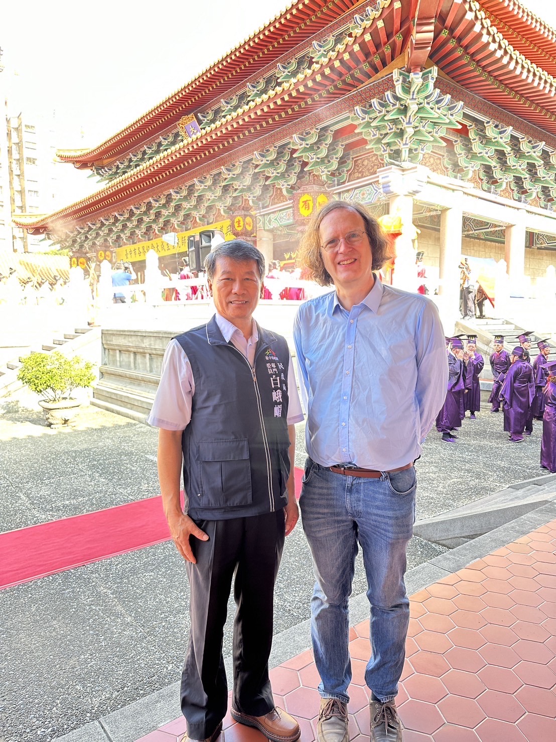 蘇費翔主任參加台中市各界紀念大成至聖先師孔子誕辰2575週年釋奠典禮 台中市府民政局專委白峨嵋接待