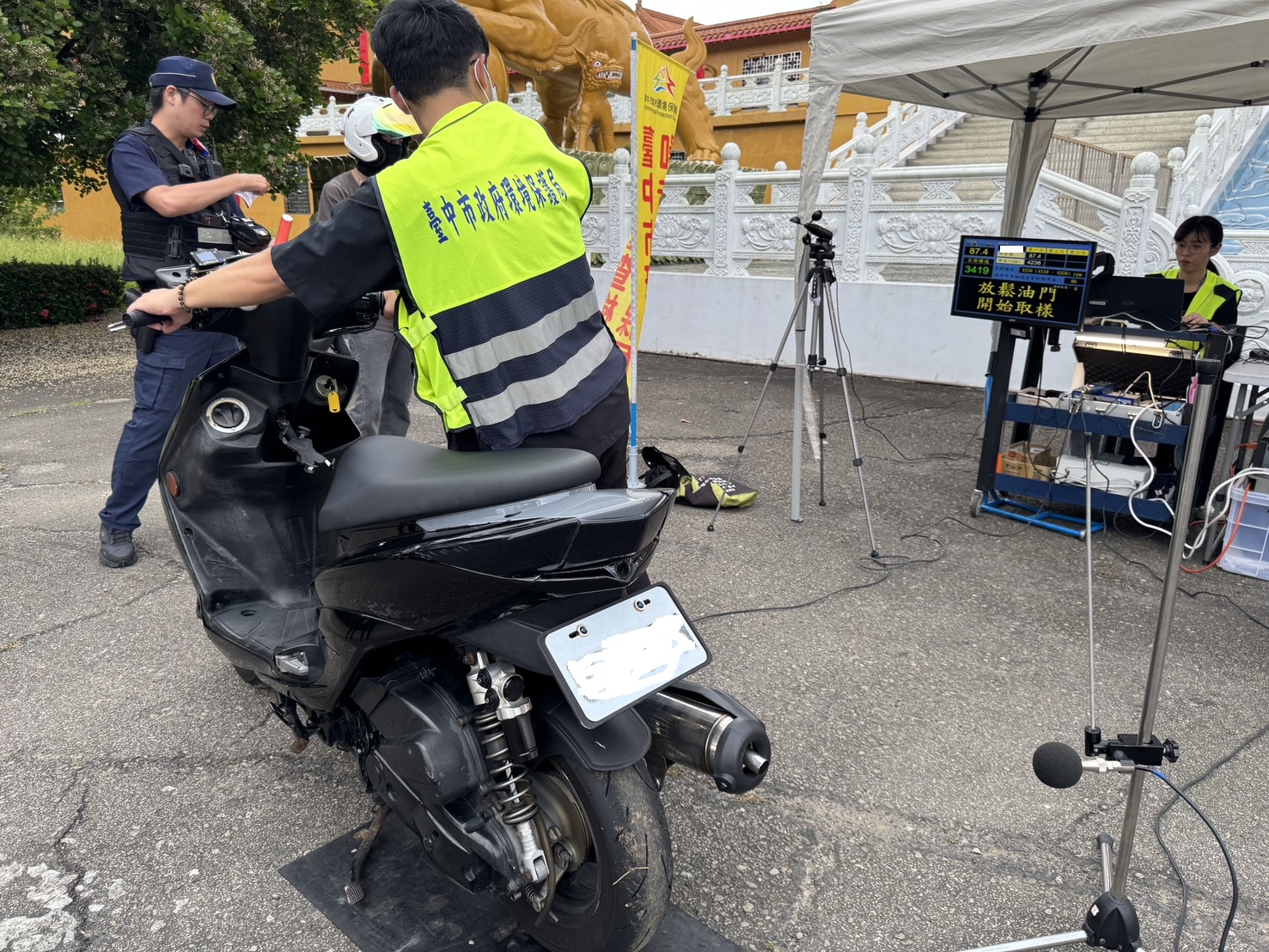 護國清涼寺環警監聯合稽查情形 噪音檢測 0