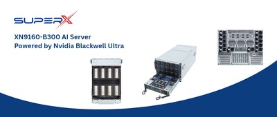 圖 1. SuperX XN9160-B300 AI 伺服器， Blackwell Ultra架構